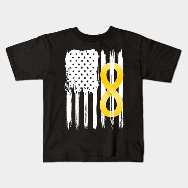 Autism Acceptance American Flag Kids T-Shirt by mia_me